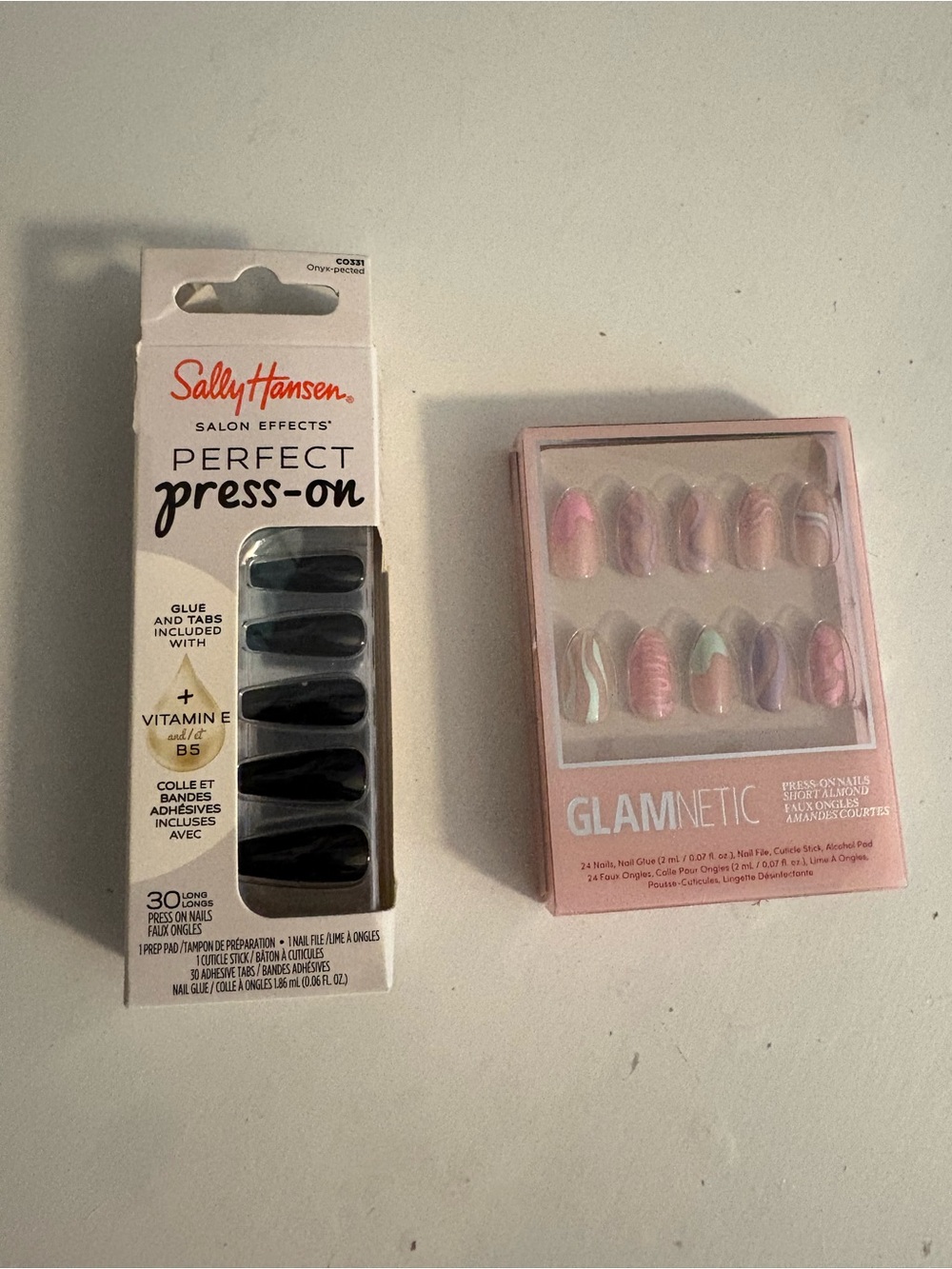 2/$15: Glamnetic Pastel Pink Press-Ons & Sally Hansen Perfect Press-On Nails